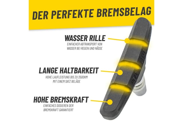 BikePeak Bremsschuh BikePeak V-Brake Shoes Matterhoch 70mm 2er Bundle