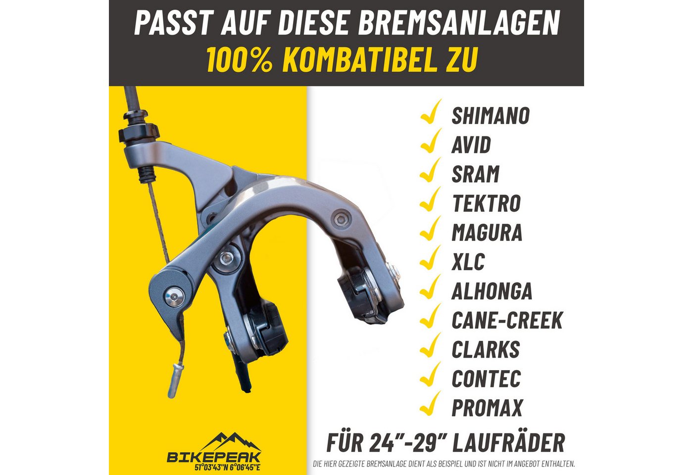 BikePeak Bremsschuh BikePeak V-Brake Shoes Matterhoch 70mm 2er Bundle Bild 4