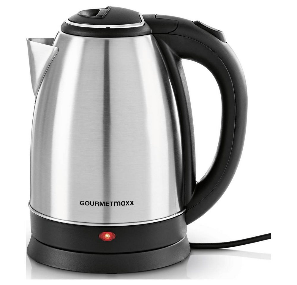 GOURMETmaxx Wasserkocher Wasserkocher - 1.8 l - Edelstahl 13704, schnurlos