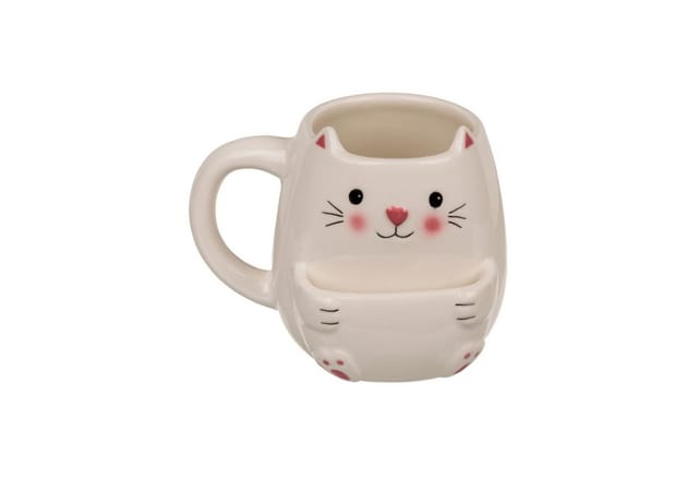 Out of the Blue Tasse Katze Kaffeebecher mit Keksfach