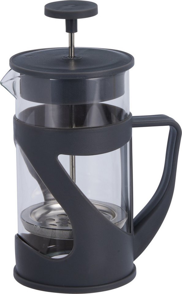 Koopman Kaffeebereiter Kaffeepresse French Press Kaffeekanne Glaskanne 19x9cm 600ml, 0,6l Kaffeekanne, Glas, handlich, Kunststoff, Ziehkaffee, Kaffee Bild 4