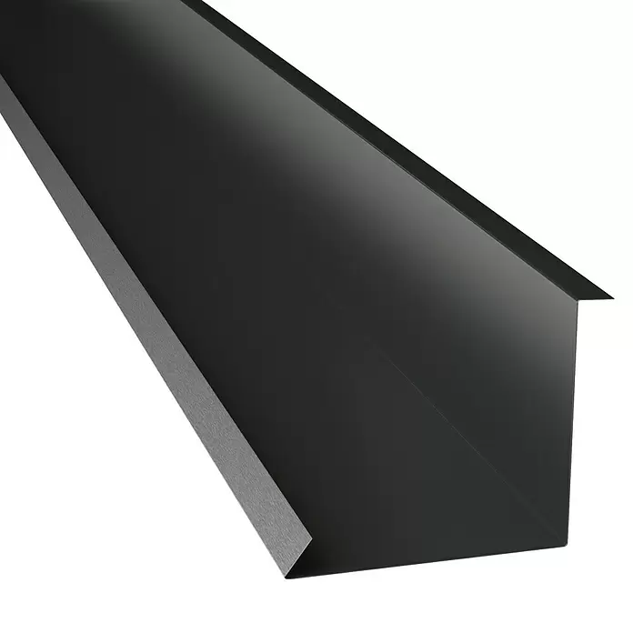 Metdach Innengiebelblech (Schwarz, 200 x 11,5 x 10 cm, Stahl)