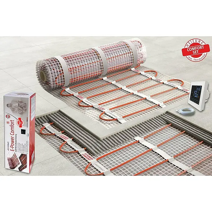 Admiral Fußbodenheizung E-Power Comfort/Set (10 mm x 0,5 m, Beheizbare Fläche: 5 m², 750 W)