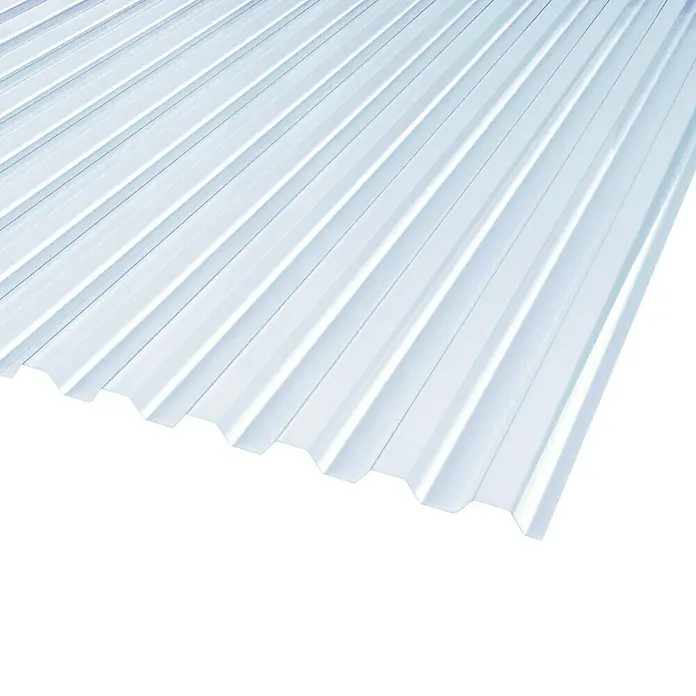 Wellplatte (2.500 x 900 x 1,5 mm, Transparent, Polycarbonat, Trapez)
