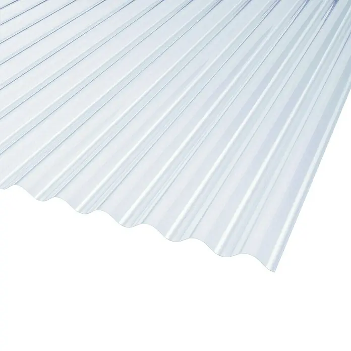 Wellplatte (2.500 x 900 x 1,5 mm, Transparent, Polycarbonat, Rund)