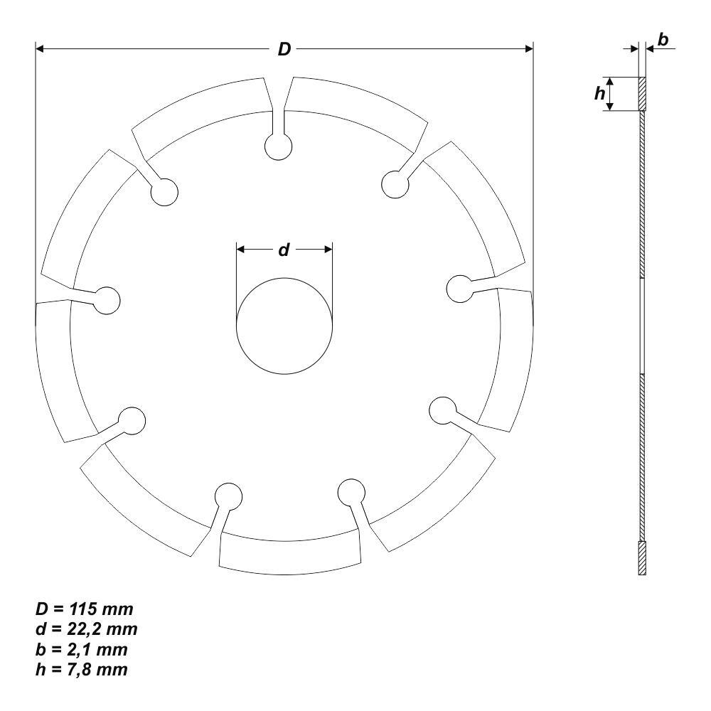 Diamanttrennscheibe 115 mm Universal Segmentscheibe Flexscheibe Winkelschleifer Bild 2