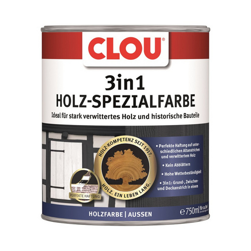 ALPINA FARBEN Holzfarbe, 750 ml, anthrazit, seidenmatt - grau