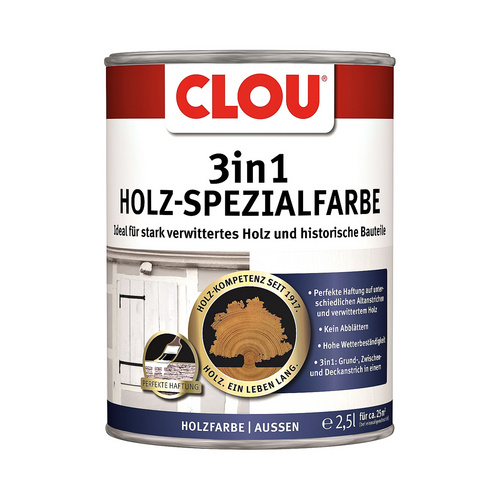 ALPINA FARBEN Holzfarbe, 2,5 l, weiß, seidenmatt - weiss
