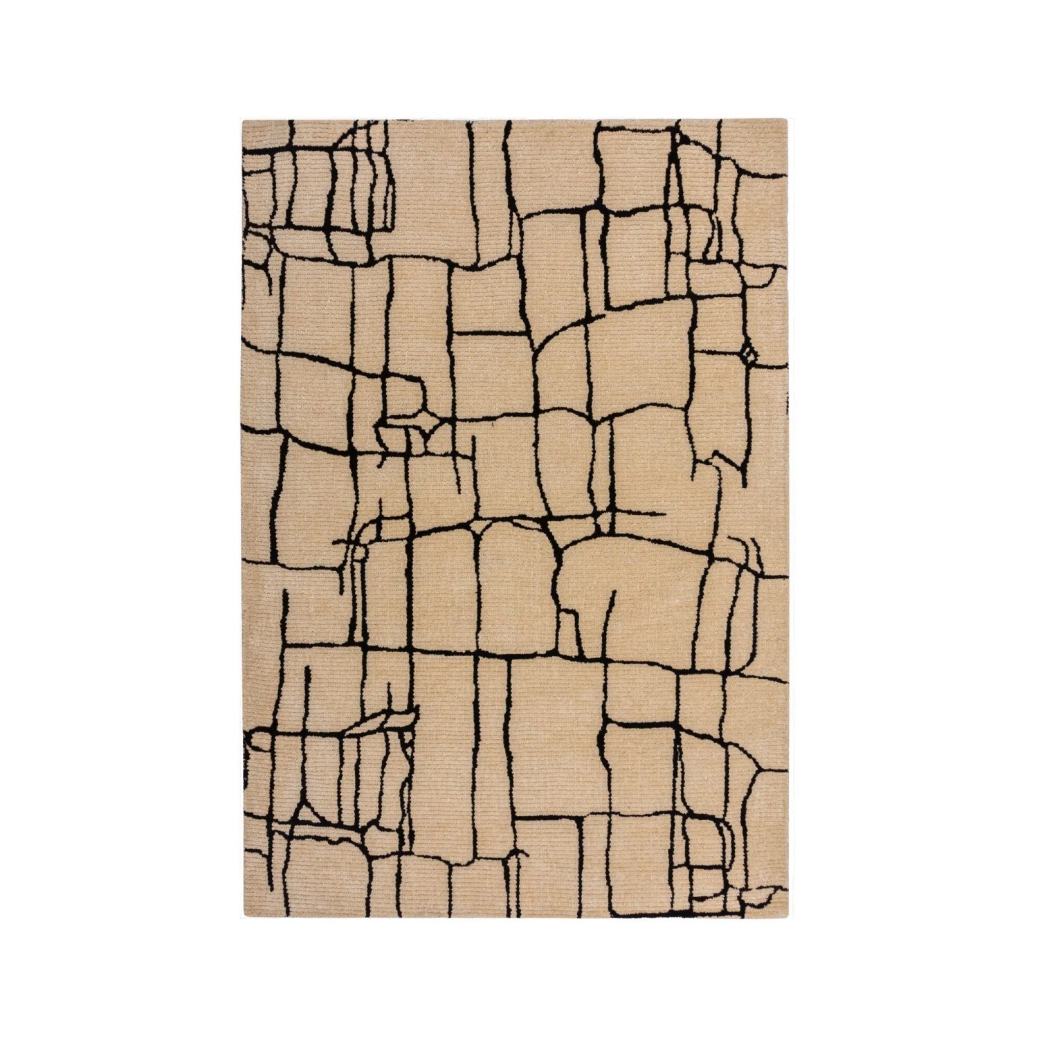 Flair Rugs Kurzflorteppich Theo Wool Look 200 cm x 300 cm Cream