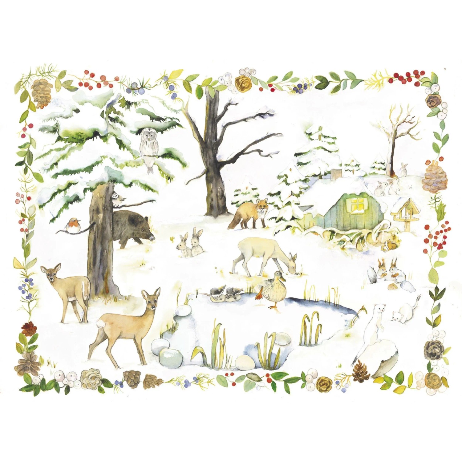 Adventskalender -'Tiere am Winterteich-'