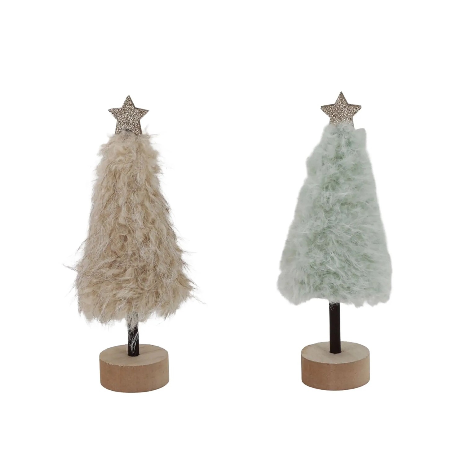 Boltze Baum-Dekoaufsteller Gunno mit Stand 27 cm Rosa-Grün 2-fach Sortiert