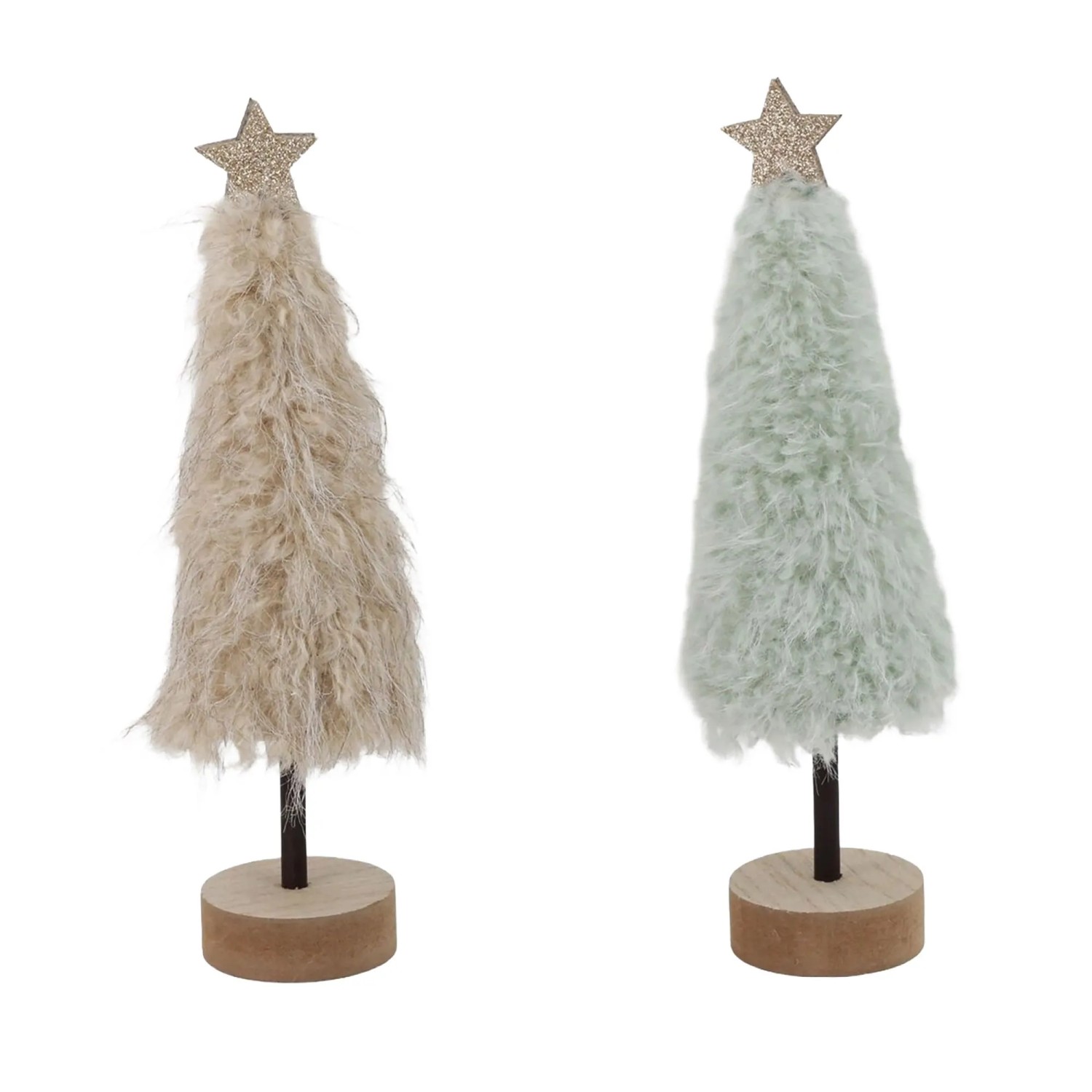 Boltze Baum-Dekoaufsteller Gunno mit Stand 22 cm Rosa-Grün 2-fach Sortiert