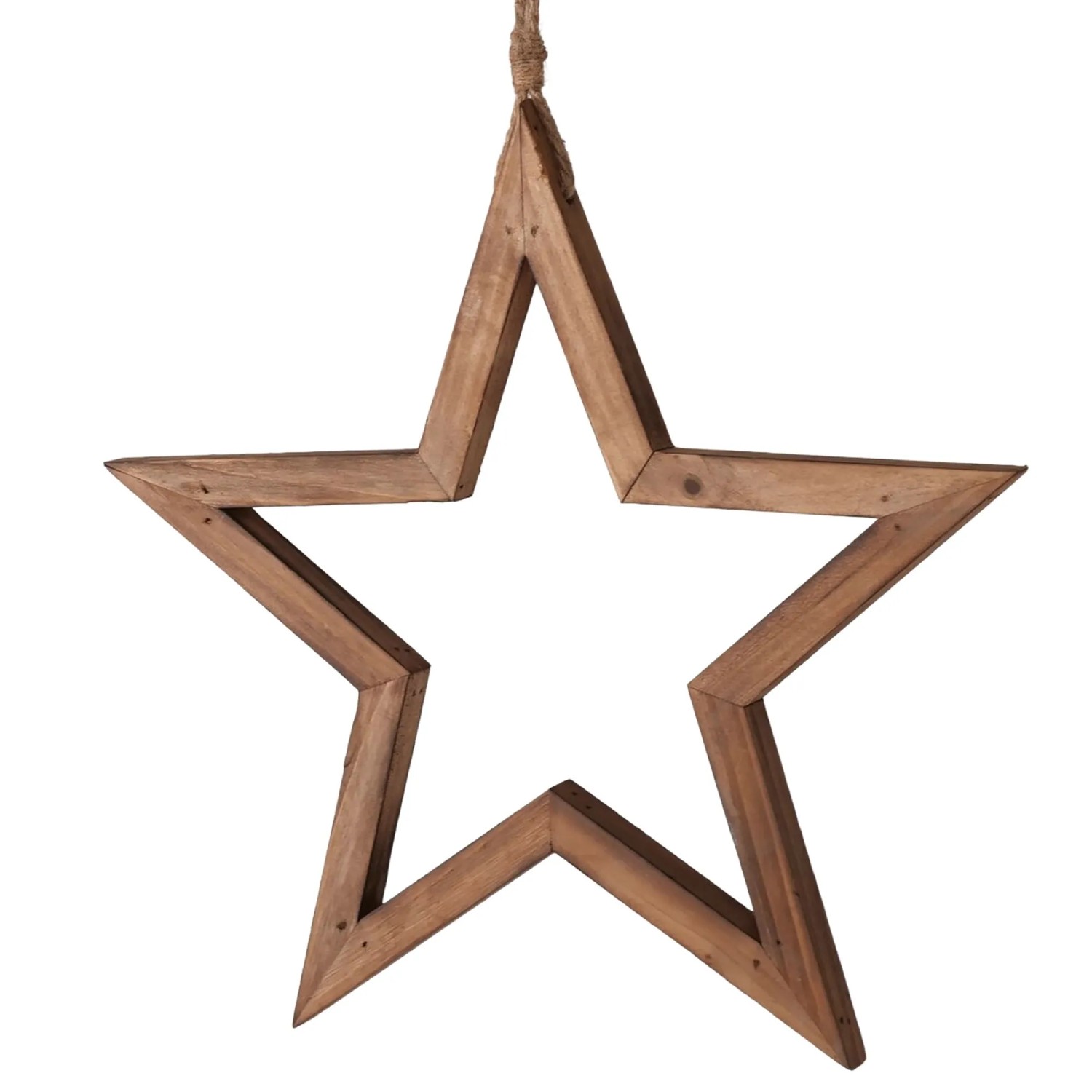Boltze Stern-Dekoanhänger Rafelo 26 cm x 25 cm Braun