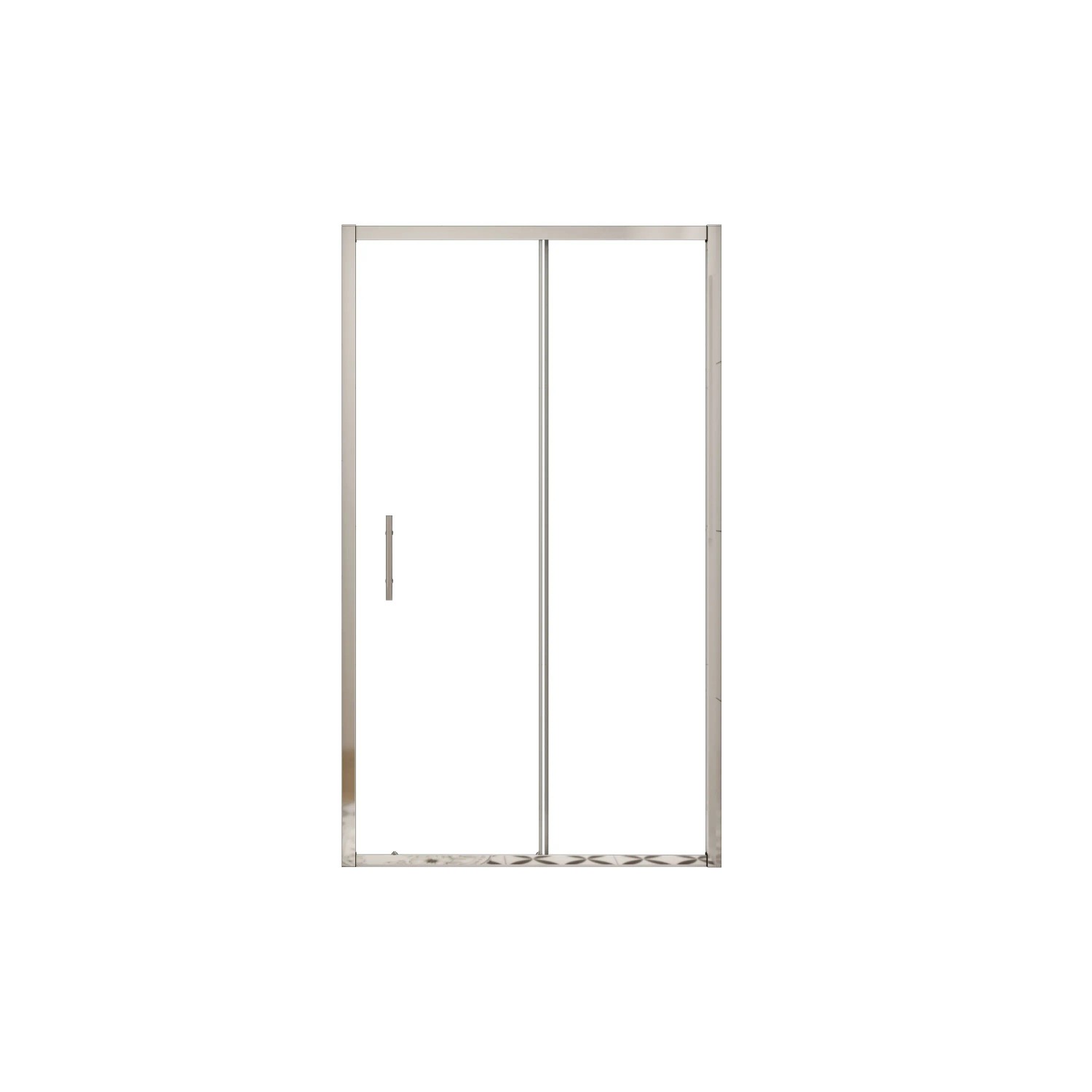 Duschparadies Duschtür 120 x 190cm Schiebetür Nischentür 5mm ESG Sicherheitsklarglas Dusche Verchromt