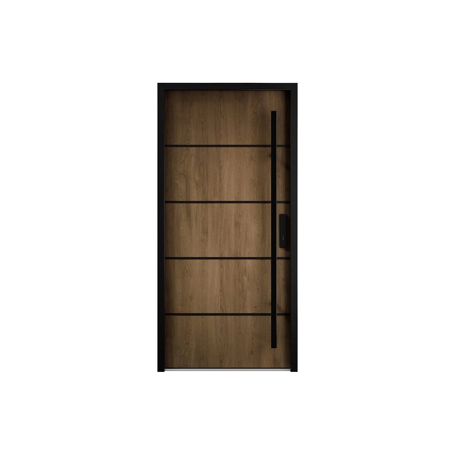 Vente-unique Haustür Lusada Naturfarben Dunkel 95.1 cm