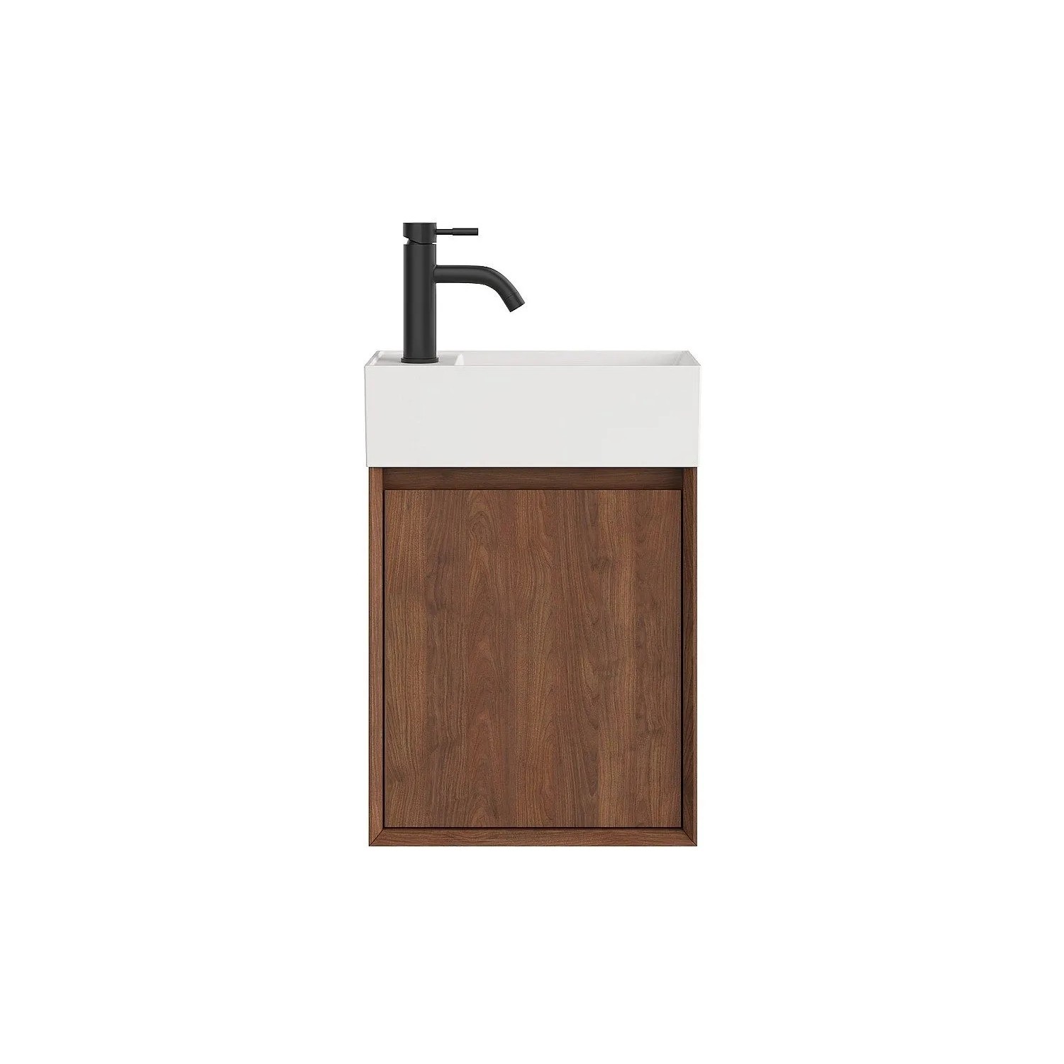 Vente-unique Möbel-Handwaschbecken Sorel Naturfarben Dunkel Weiß 40 cm