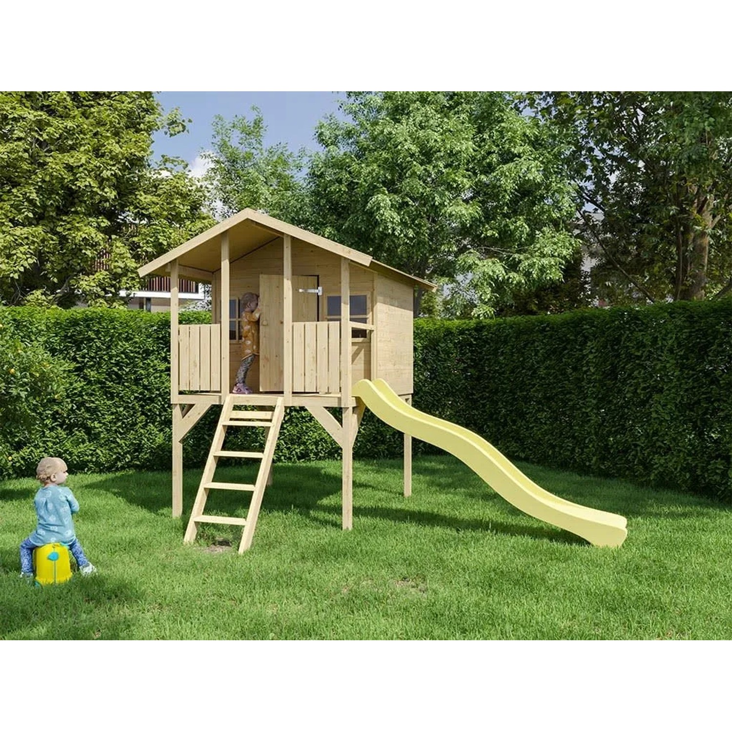 Belladoor Stelzenhaus Toby Inklusive Rutsche Gelb