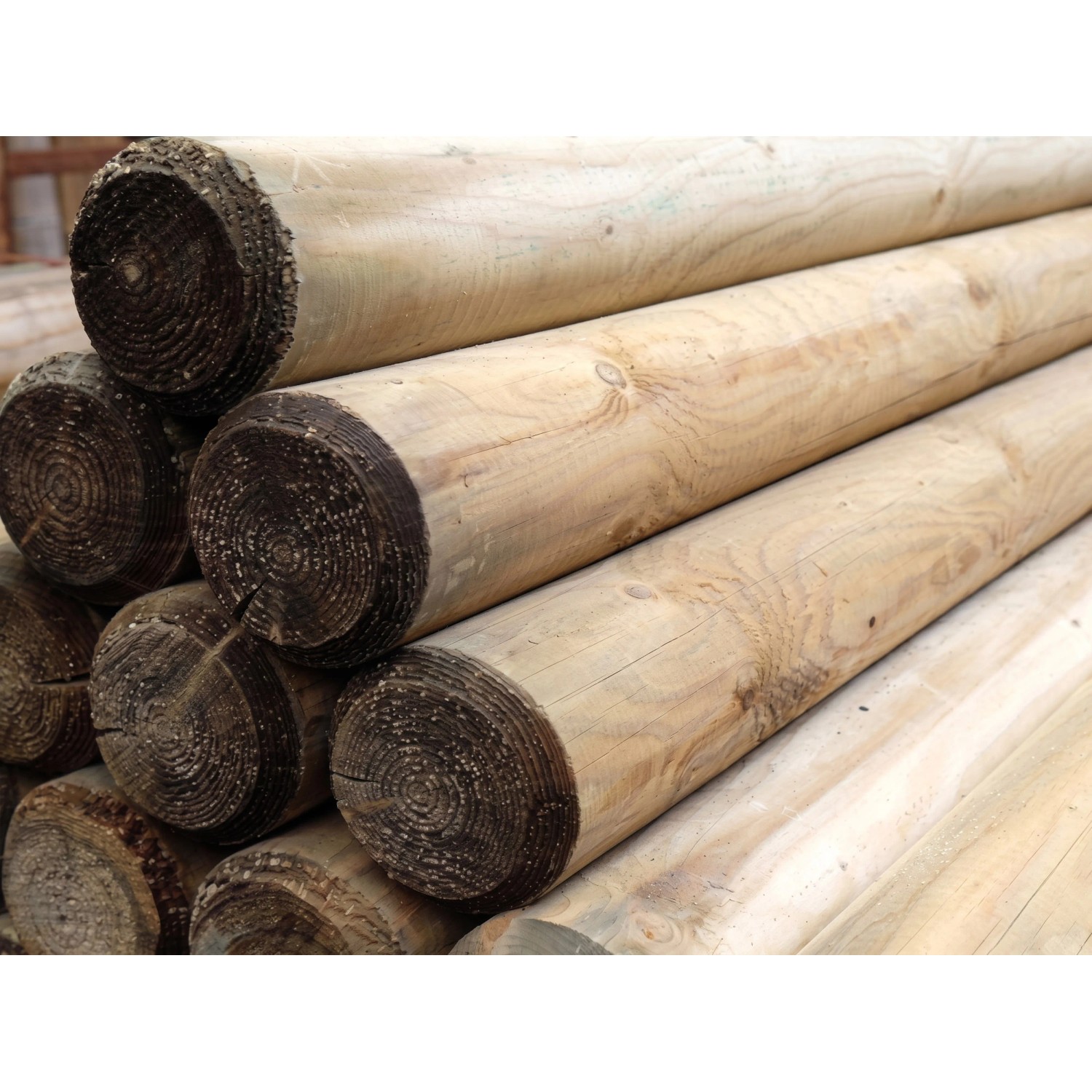Woodtex Palisaden Kiefer 80 mm Stark 8 cm Breit 100 cm Lang Inhalt 1