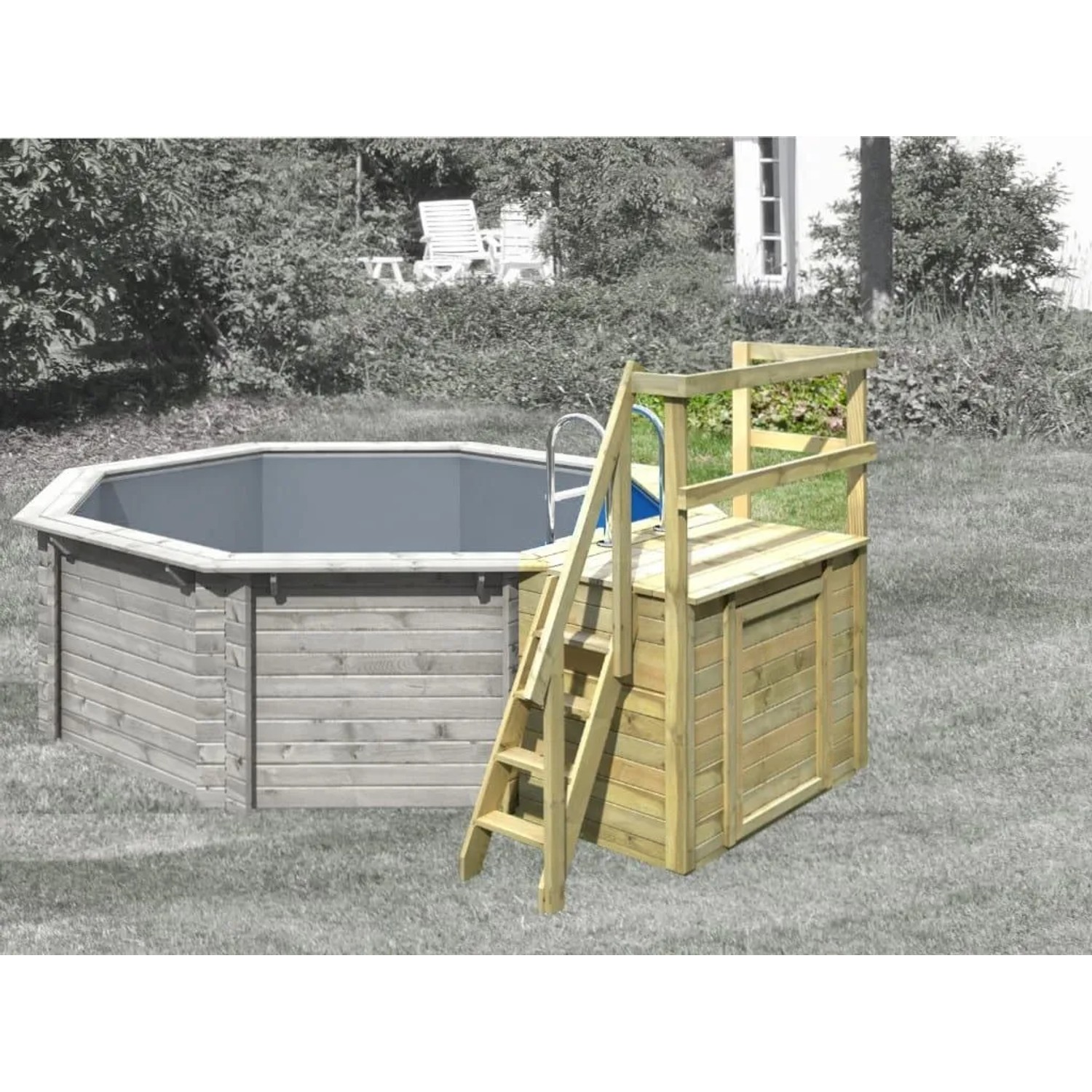 Karibu Terrasse für Pool 1
