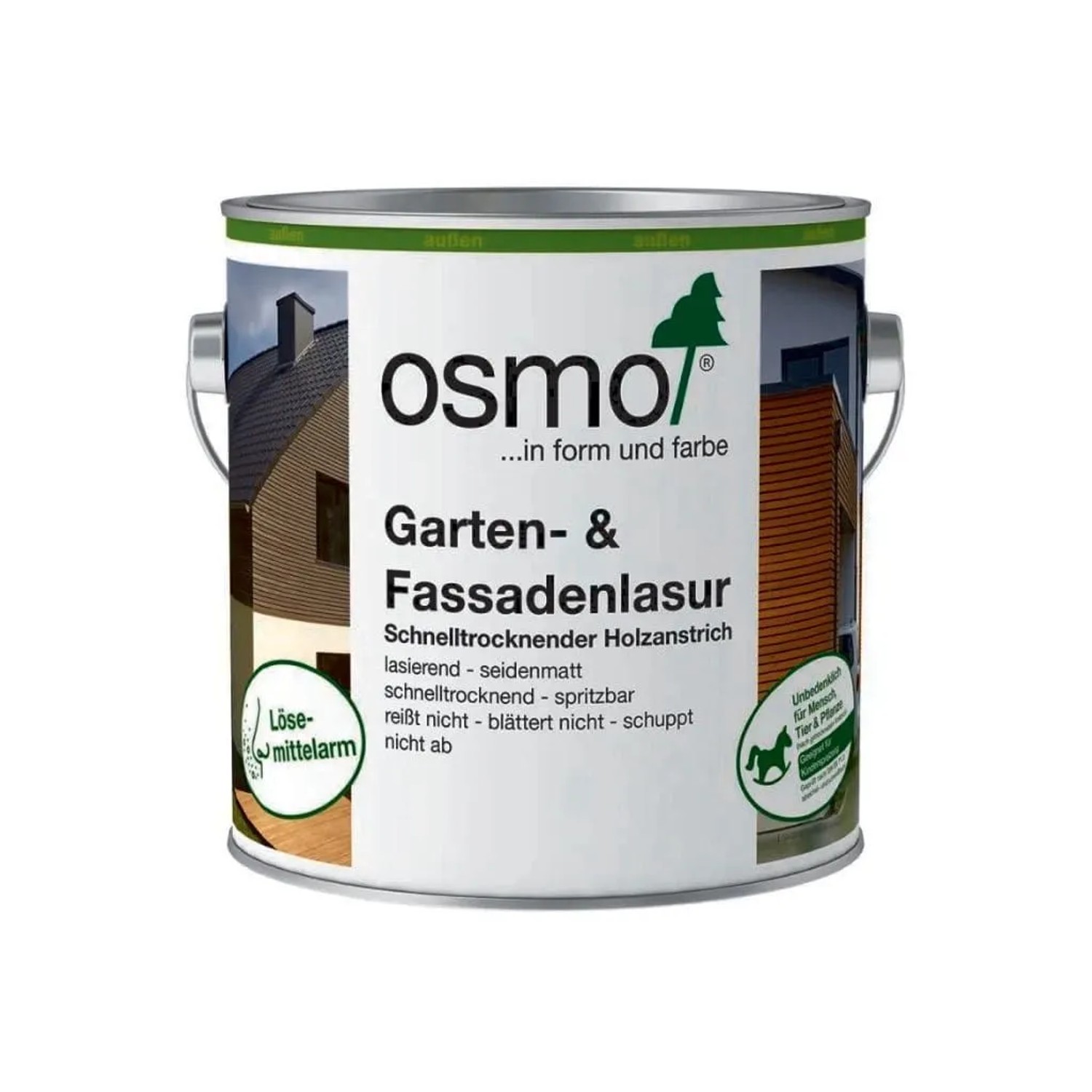 Osmo Garten- und Fassadenlasur für Außen Palisander Inhalt 2,5