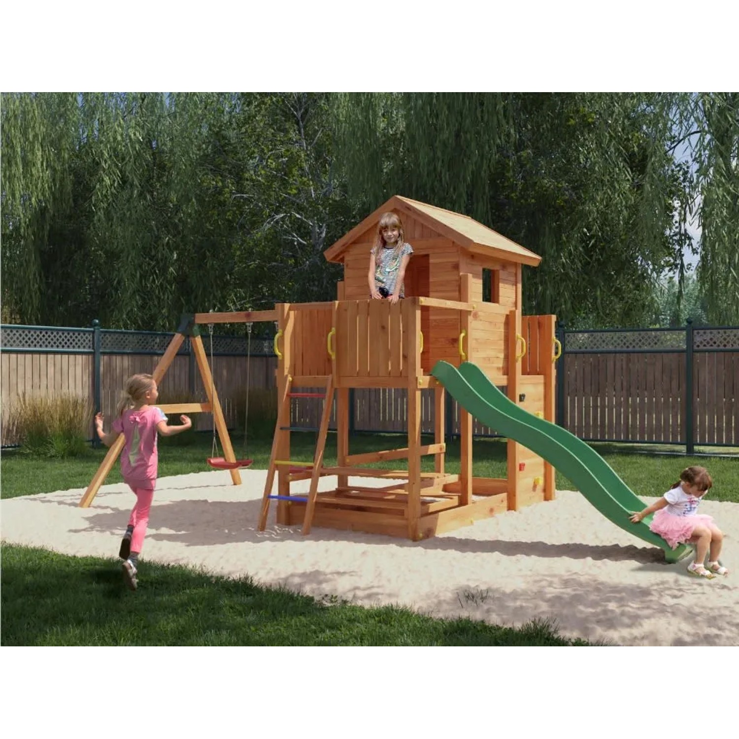 Fungoo Stelzenhaus Mars Teakfarben