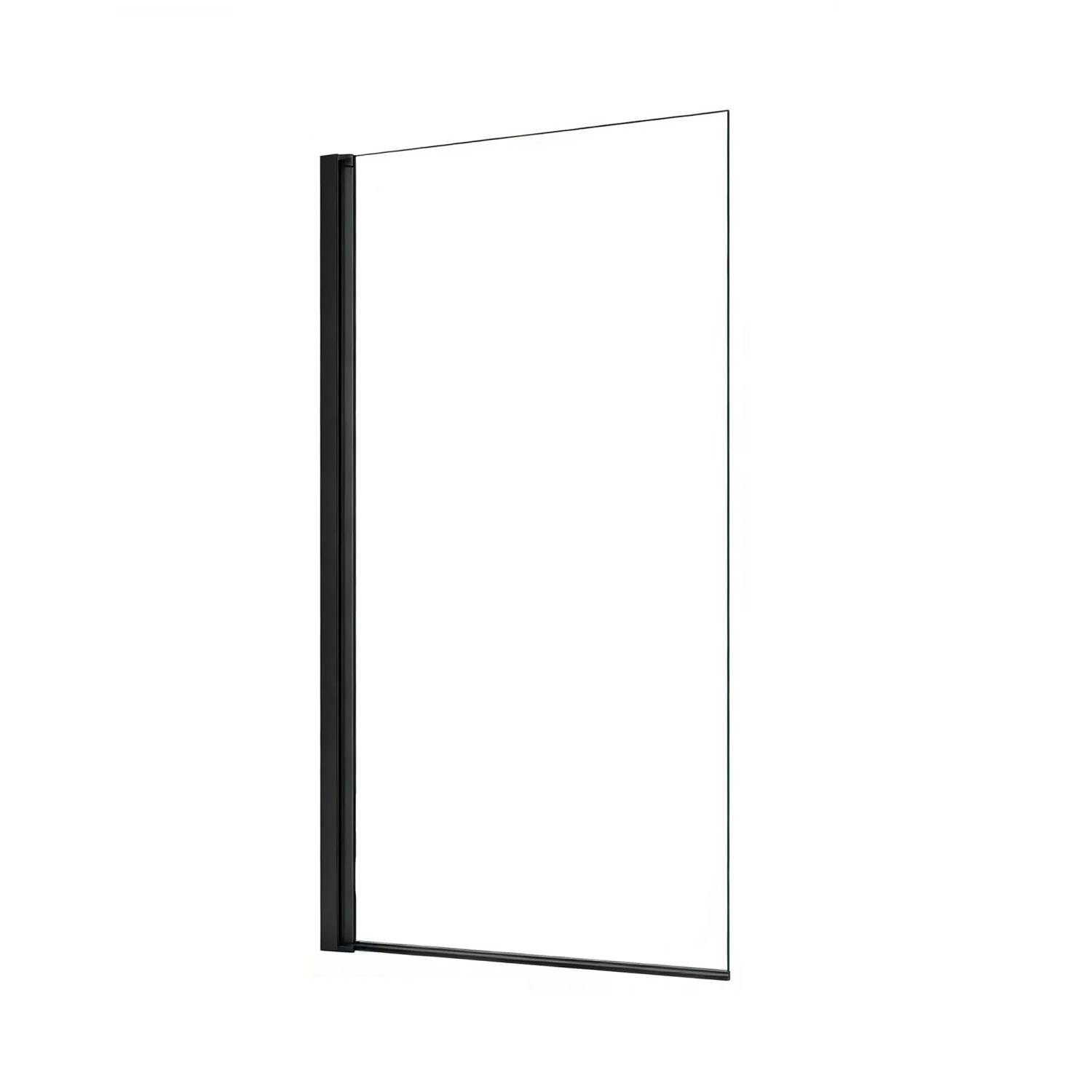 AICA Badewannenfaltwand Gerades Glas Pendeltür 80 x 140 cm 4 mm ESG Mattschwarz
