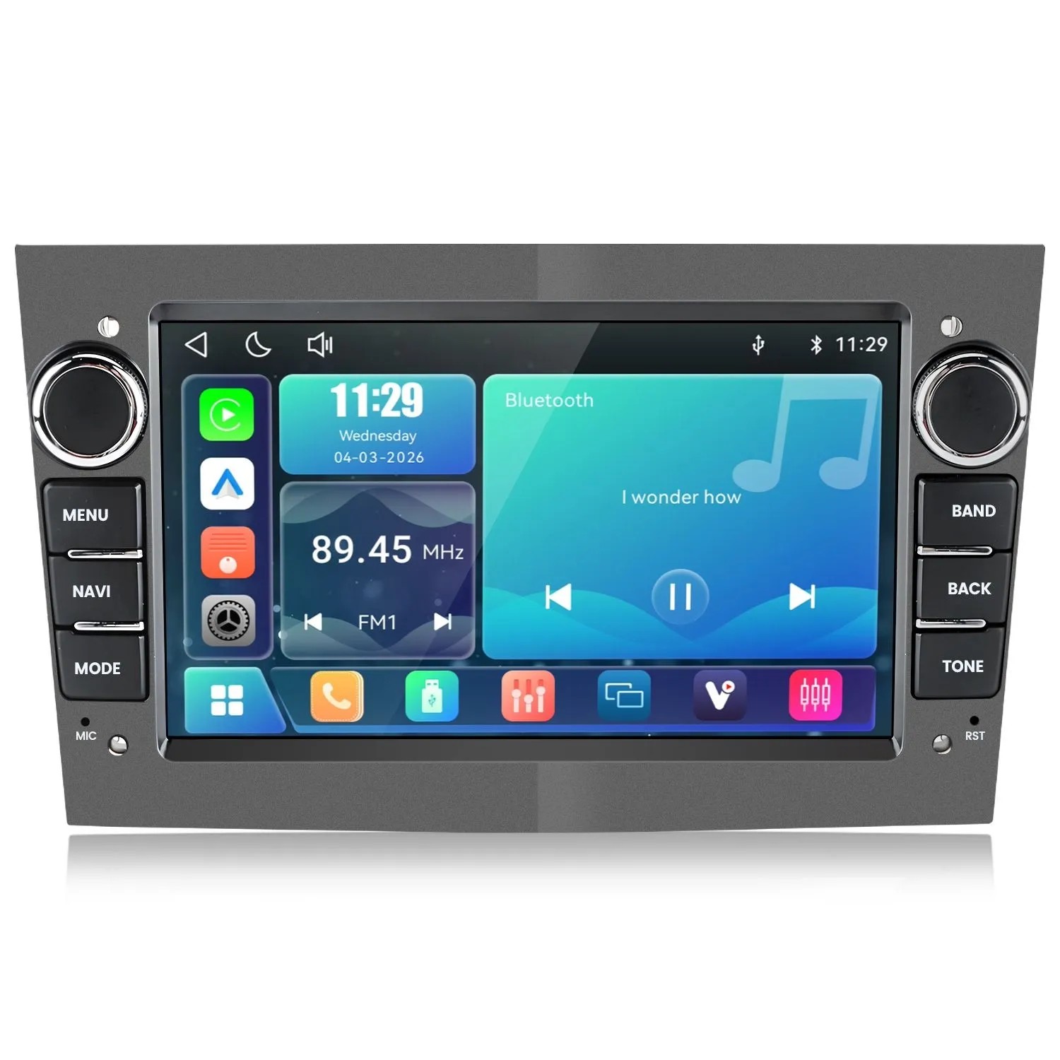 Junsun Autoradio Für Opel Corsa D Astra H Zafira B Meriva Vivaro-Grau