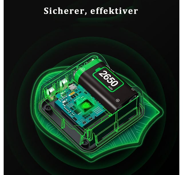 KINSI Akku für Xbox One/Series X&S Controller, 2650mAh, Doppelbatterie Zubehor für Xbox Contoller (Schnell ladende Akkus, mit Ladegerät)