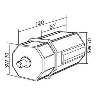 Rademacher Walzenkapsel SW70 Kunststoff Einsteckl. 67mm