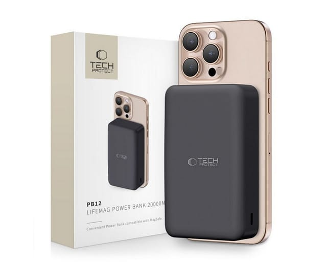 TECH PROTECT Tech-Protect PB12 LifeMag MagSafe Powerbank 20000mAh Schwarz Powerbank