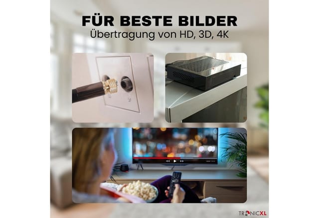 TronicXL TV Verstärker Kabelfernsehen Kabel HD 3D 4K 8K Zweigeräteverstärker Leistungsverstärker (Anzahl Kanäle: 2, DVBC DVB-C DVB-T2 Antenne)