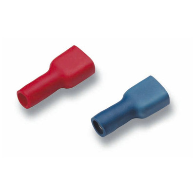 Flachsteckhülsen, vollisoliert, blau, 6,3 x 0,8mm