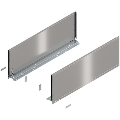 LEGRABOX Zarge, Höhe F (241 mm), NL=650 mm, links/rechts, für LEGRABOX pure, inox-gebür.-lackiert