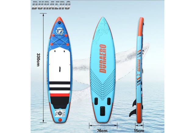 DURAERO Inflatable SUP-Board Stand up Paddle Board, 330x76x15cm, bis 150kg