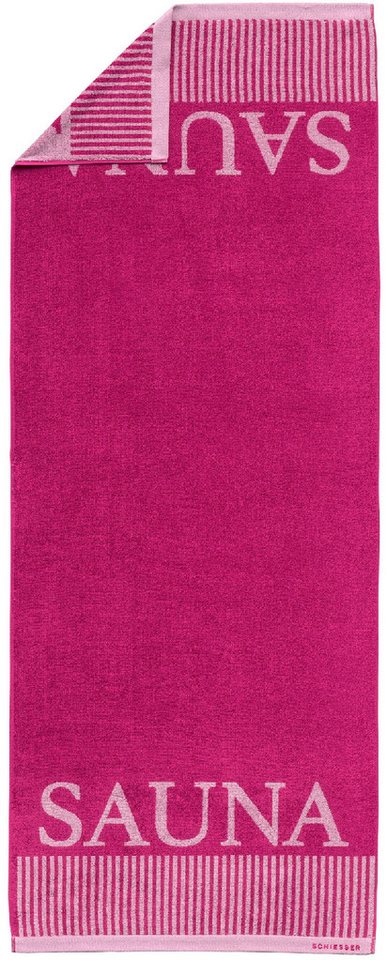 Schiesser Saunatuch Rom aus garngefärbtem, kuschelweichem Baumwollfrottier, Frottier (1-St), OEKO-TEX® MADE IN GREEN Bild 2
