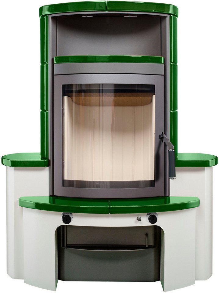 HARK Kaminofen Avenso GT ECOplus 8 KW, 8 kW, Dauerbrand, grün-glänzend, Exklusiv
