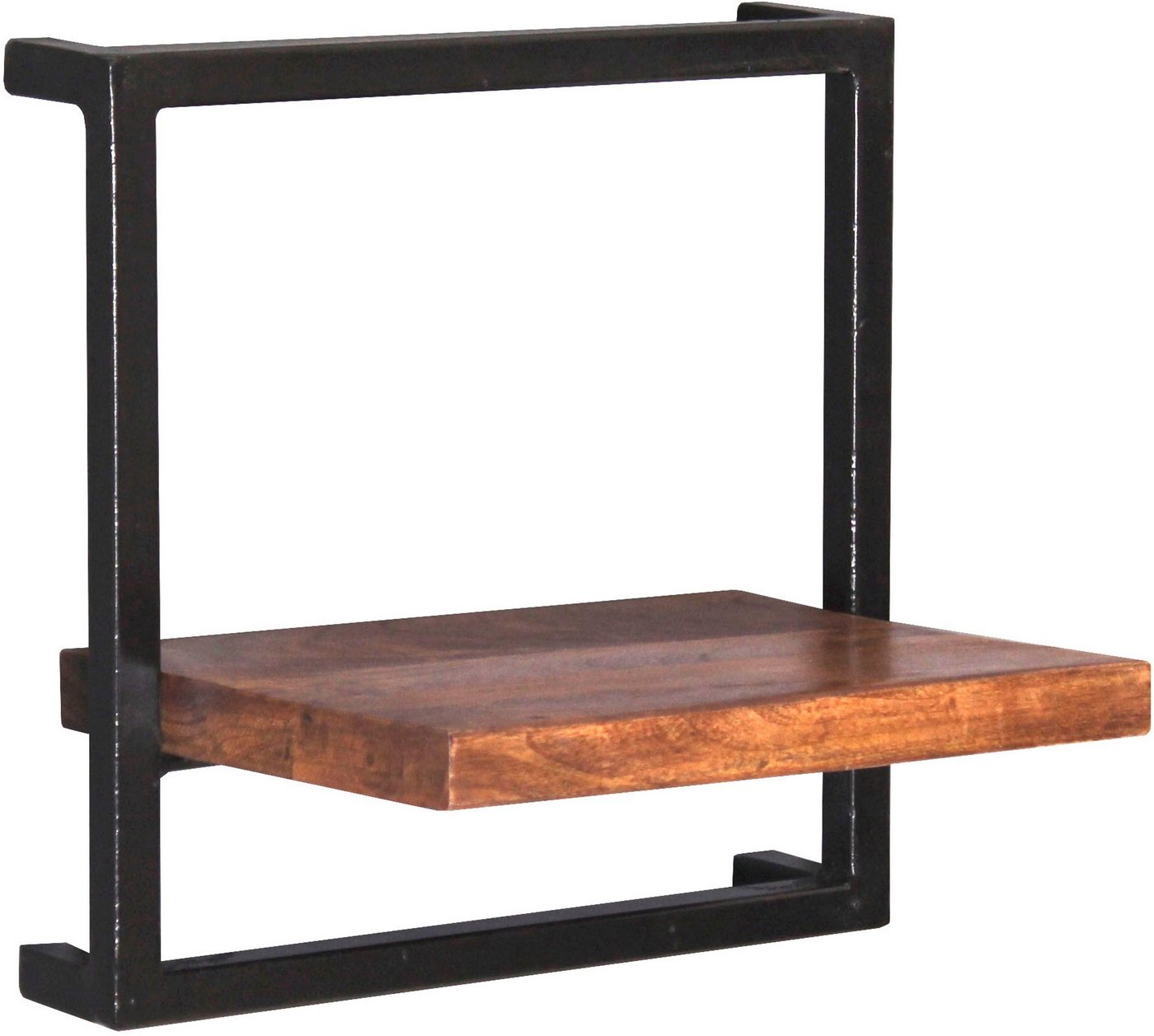 SIT Wandregal Akko Wandregal-Set 4-teilig aus Mangoholz mit Altmetall, Set, 2 kleine & 2 breite Wandregale für flexible Gestaltung Bild 4