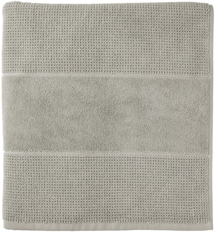 Schiesser Saunatuch Turin in angesagter Reiskornoptik, Frottier (1-St), OEKO-TEX® MADE IN GREEN
