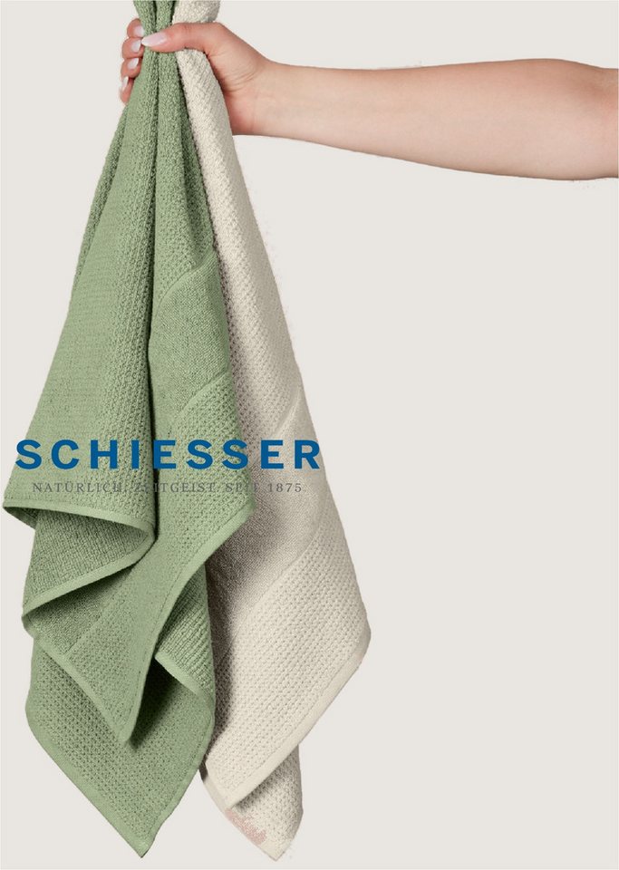 Schiesser Saunatuch Turin in angesagter Reiskornoptik, Frottier (1-St), OEKO-TEX® MADE IN GREEN Bild 3