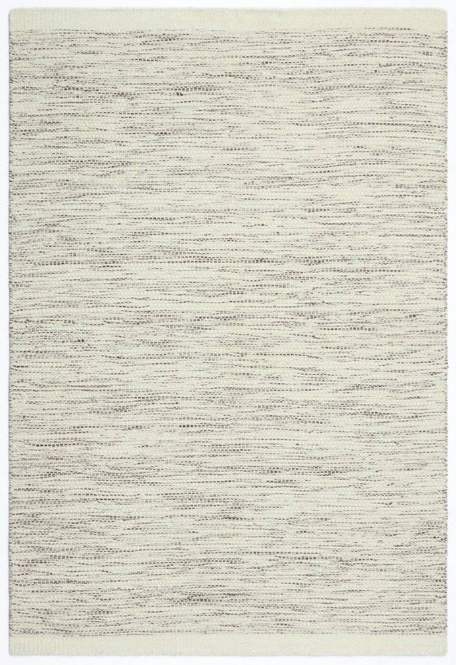 OTTO home Teppich Lirra, mit hohem Wollanteil, Wolle-Baumwoll-Mix, rechteckig, Höhe: 6 mm, zeitloses Design, Webstruktur, Wohnzimmer, Schlafzimmer, Esszimmer