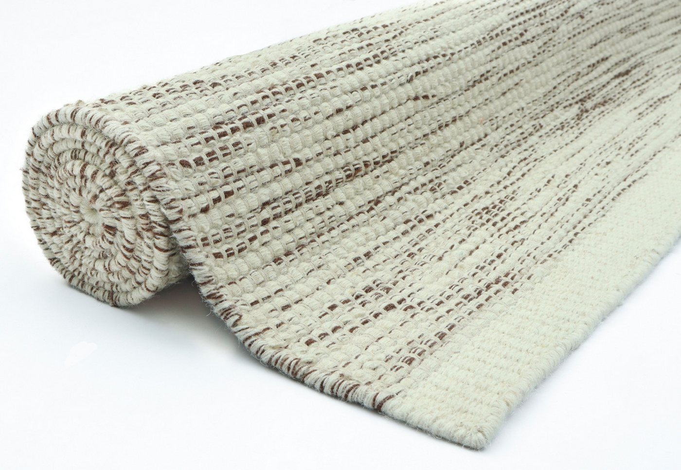 OTTO home Teppich Lirra, mit hohem Wollanteil, Wolle-Baumwoll-Mix, rechteckig, Höhe: 6 mm, zeitloses Design, Webstruktur, Wohnzimmer, Schlafzimmer, Esszimmer Bild 2