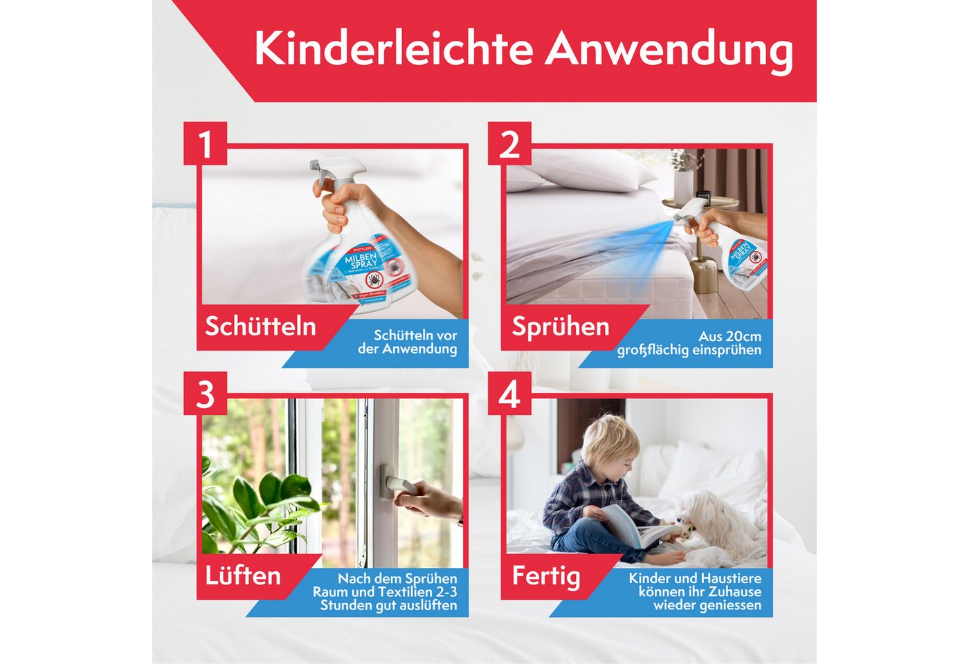 Pattler Milbenspray Optimiert für Matratzen & Textilien, 500 ml, 500 ml