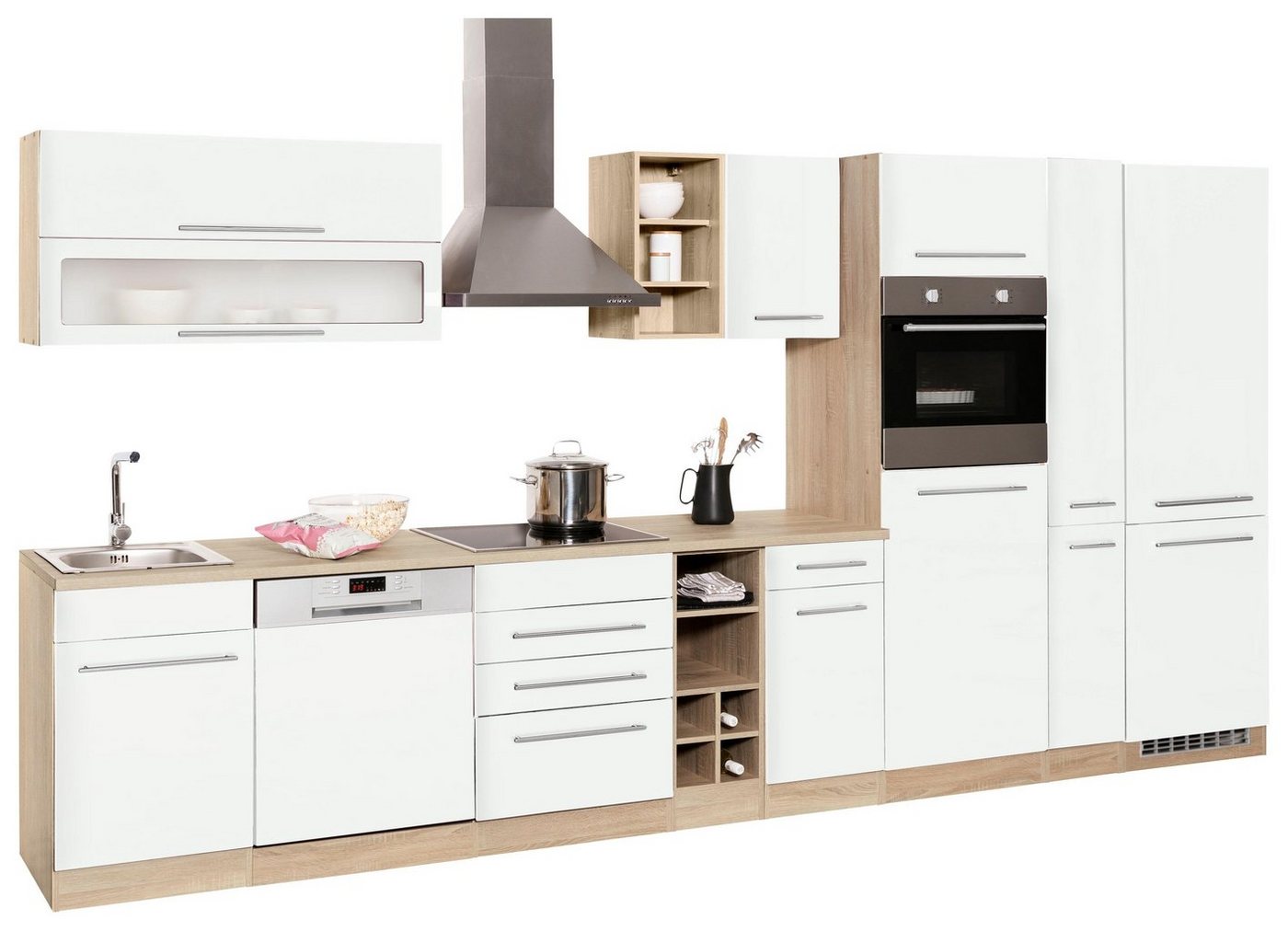 KOCHSTATION Küchenzeile KS-Eton, mit E-Geräten, Breite 390 cm Bild 4