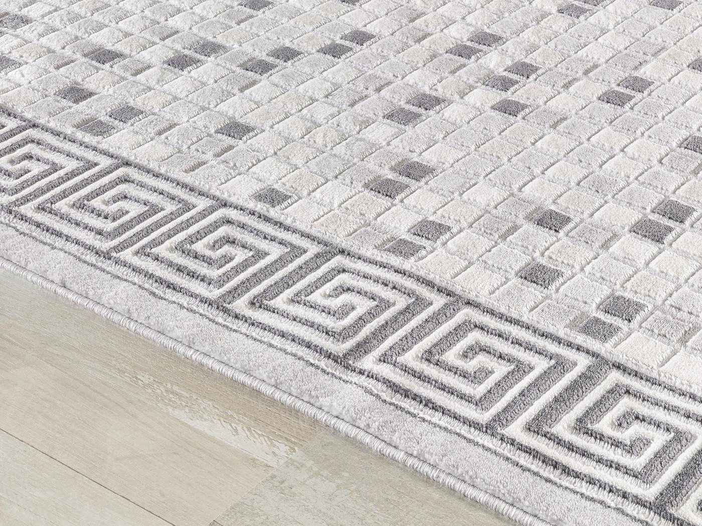 Sanat Teppich Harmony 3207, auch als Läufer, rechteckig, Höhe: 12 mm, Wohnzimmer, Kurzflor, modern, Karo, Schlafzimmer