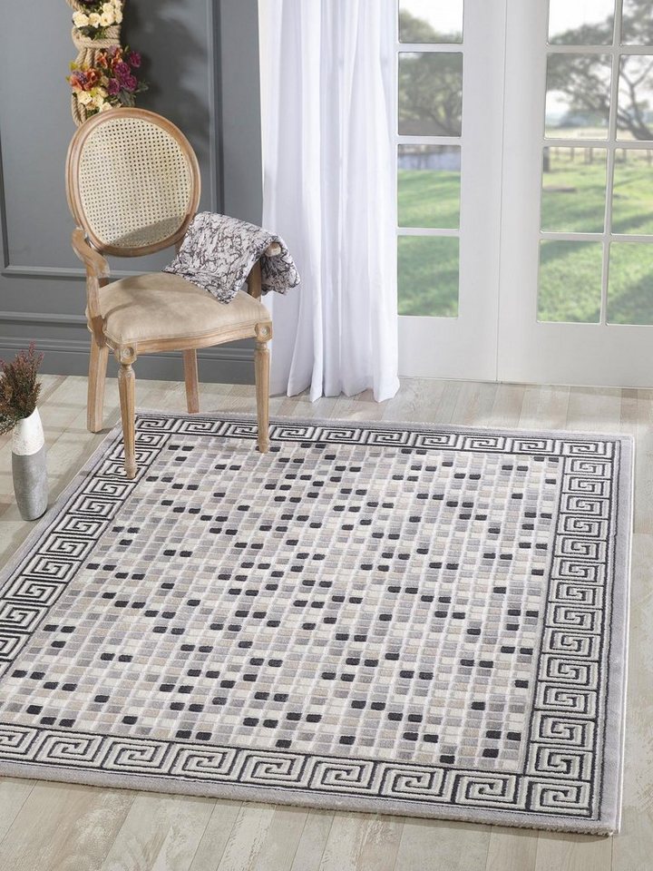 Sanat Teppich Harmony 3207, auch als Läufer, rechteckig, Höhe: 12 mm, Wohnzimmer, Kurzflor, modern, Karo, Schlafzimmer Bild 4