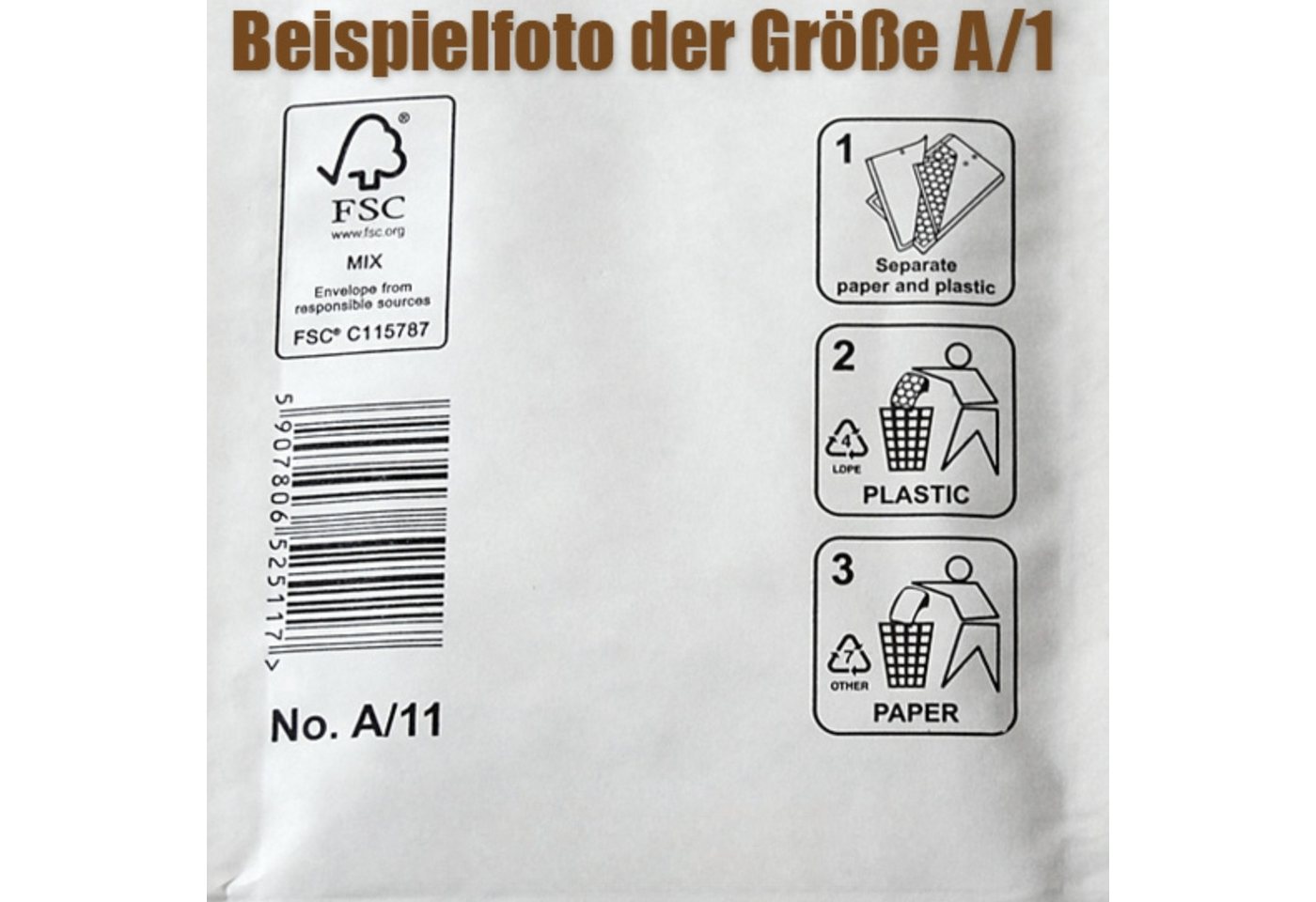 Packen24 GmbH Versandtasche Luftpolstertaschen Gr. A/1 DIN A6 weiß Versandtaschen Bild 2