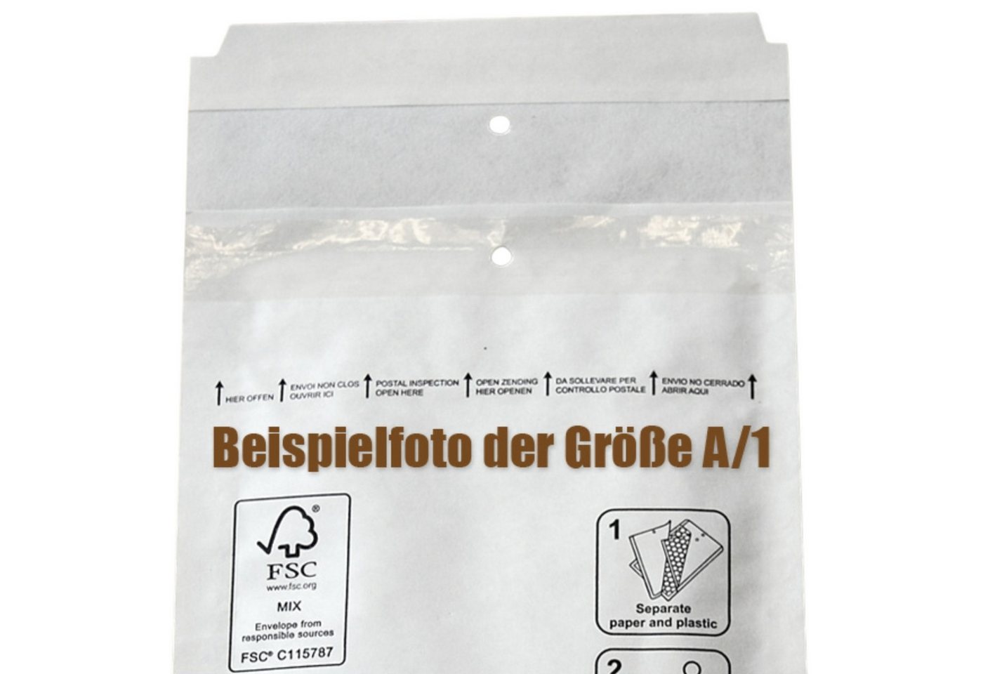 Packen24 GmbH Versandtasche Luftpolstertaschen Gr. A/1 DIN A6 weiß Versandtaschen Bild 3