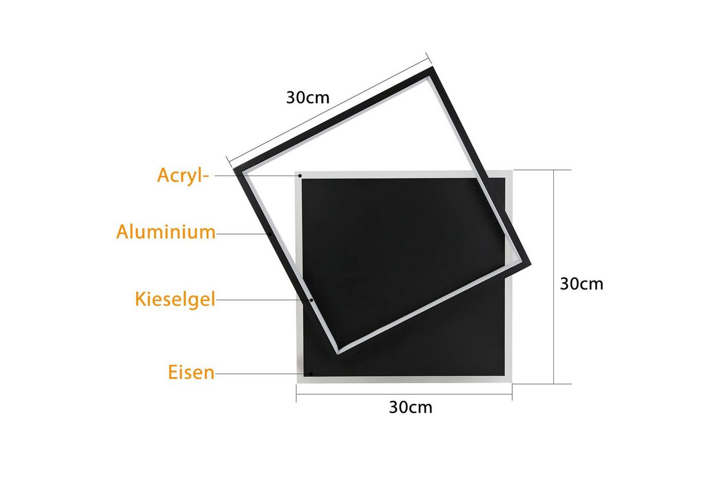 ZMH LED Deckenleuchte Deckenlampe Moderne 44W 44cm Wohnzimmer Esszimmer CCT/mit FB, LED fest integriert, LED fest integriert Bild 2