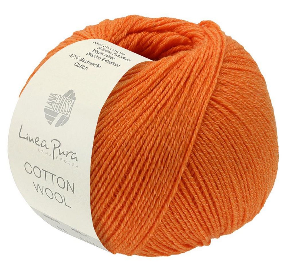 LANA GROSSA Cotton Wool 0034 orange Häkelwolle, 195 m