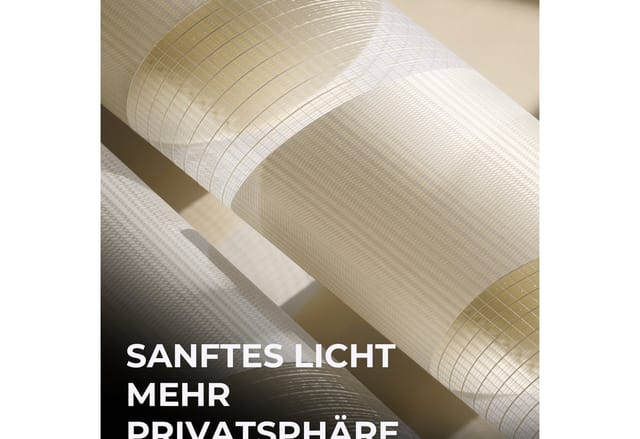 Doppelrollo Zevra Doppelrollo Duo Rollo 30x120cm creme weiß, Victoria M., halbtransparent, ohne Bohren, freihängend, verschraubt, Feuchtraumgeeignet, Sichtschutz oder Durchsicht